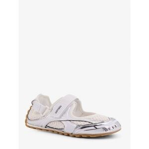 Kids White Metallic Accent Mary Jane Sneakers